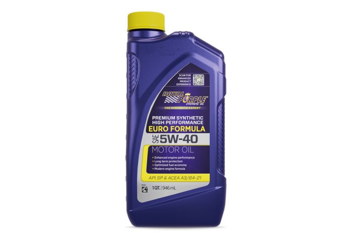 Масло моторное ROYAL PURPLE 5W40, HIGH PERFORMANCE EURO FORMULA, 6540 (946 мл.)