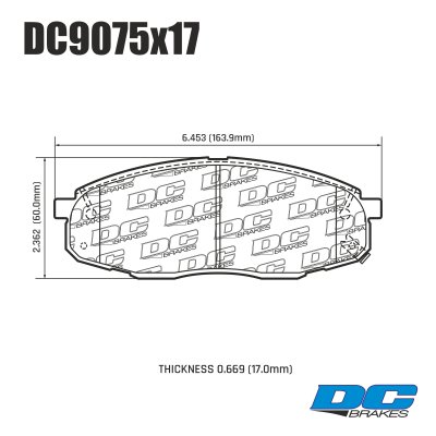 Колодки тормозные DC9075P17 DC Brakes Street STR.S+ перед VOYAH FREE, AITO M5