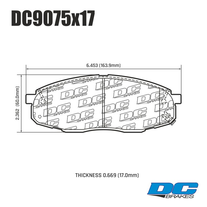 Колодки тормозные DC9075P17 DC Brakes Street STR.S+ перед VOYAH FREE, AITO M5