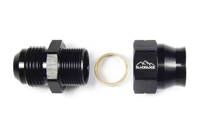 Фитинг AN-10, прямой "папа" Hardline, алюминий, BLACKROCK LAB H10-001-MABK