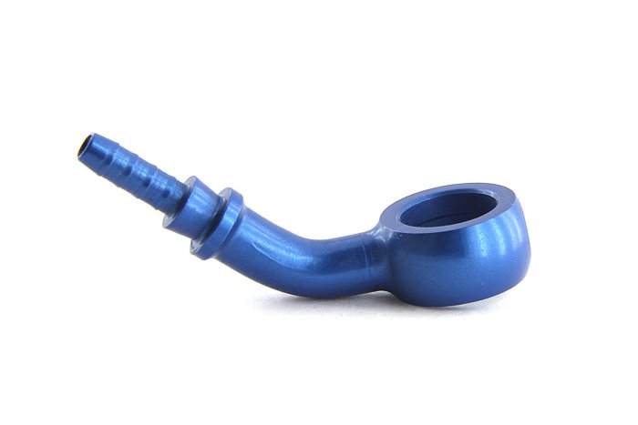 Фитинг banjo d10 mm, 45° D-03 алюминий СИНИЙ, под опрессовку S5094-03D, Goodridge