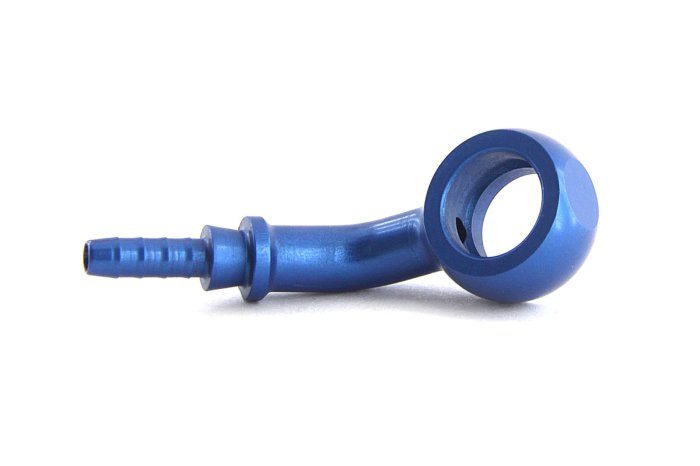 Фитинг banjo d10 mm, 45° D-03 алюминий СИНИЙ, под опрессовку S5094-03D, Goodridge