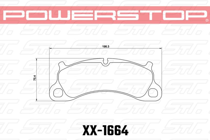 Колодки тормозные 26-1664 PowerStop Z26 передние Porsche 911 Carrera S 2011-15 ; Boxster Spyder 981