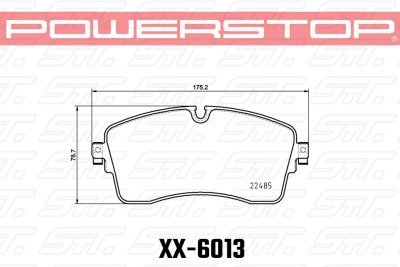 Колодки тормозные 36-6013 PowerStop Z36 передние Land Rover Range Rover 2019-&gt;, DISCOVERY 5