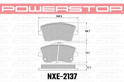Колодки тормозные NXE-2137 PowerStop NEXT GEN EURO передние GEELY TUGELLA; VOLVO XC40 2018-&gt;