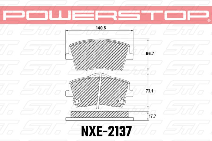 Колодки тормозные NXE-2137 PowerStop NEXT GEN EURO передние GEELY TUGELLA; VOLVO XC40 2018->