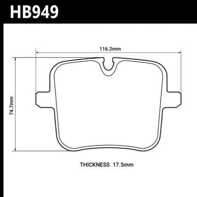 Колодки тормозные HB949G.657 HAWK DTC-60