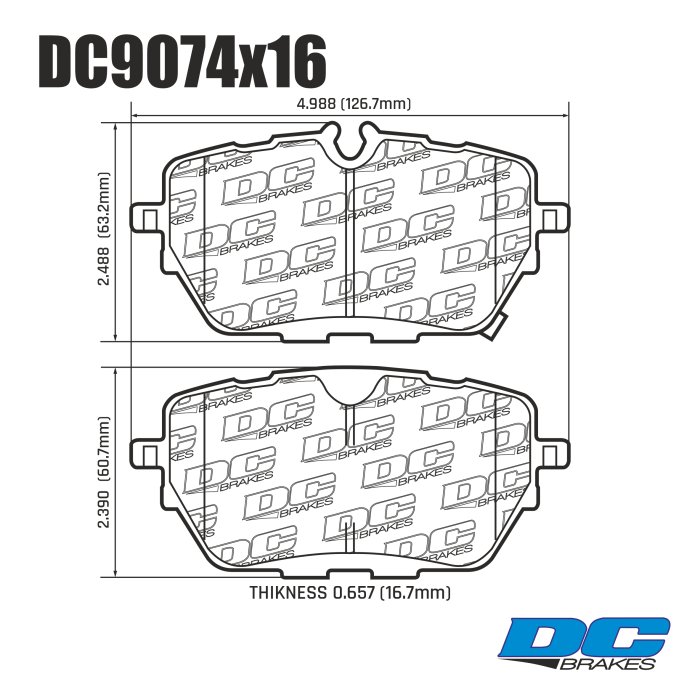 Колодки тормозные DC9074P16 DC Brakes Street STR.S+ задние Li L7, L8, L9, VOYAH Free, 