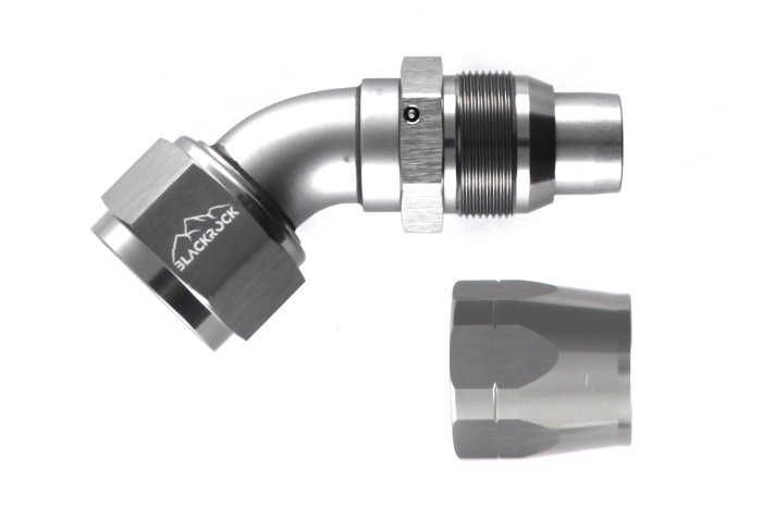 - 16 AN (16AN AN16) фитинг 45°, 20 серия Cutter Style, BLACKROCK LAB A16-045-2Ti