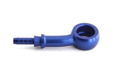 Фитинг banjo d10 mm, 20° вбок D-03 алюминий СИНИЙ, под опрессовку S5097-03D, Goodridge
