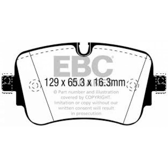 Колодки тормозные DP42299R EBC Yellowstuff; DC1895; задние AUDI Q7; Q8