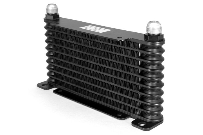 Радиатор масляный 10 рядов; 340 mm ширина; HT (10-AN выход) BLACKROCK LAB, URH-310F КРЕПЕЖ В ПЕРЕДИ