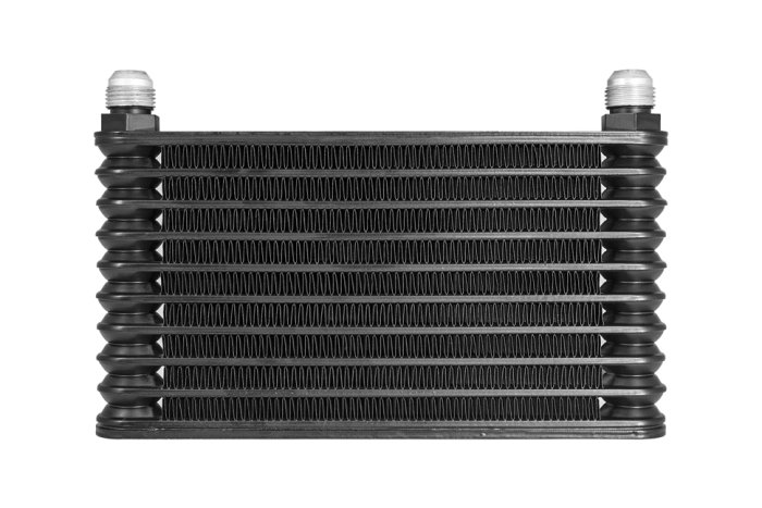 Радиатор масляный 10 рядов; 340 mm ширина; HT (10-AN выход) BLACKROCK LAB, URH-310F КРЕПЕЖ В ПЕРЕДИ
