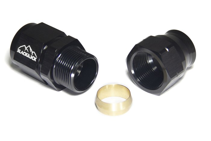 Фитинг AN-10, прямой "мама" Hardline, алюминий, BLACKROCK LAB H10-001-BK