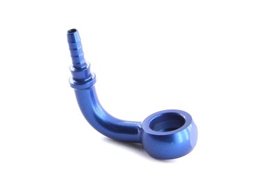 Фитинг banjo d10 mm, 90° D-03 алюминий СИНИЙ, под опрессовку S5099-03D, Goodridge