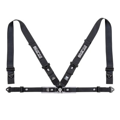 Ремень безопасности SPARCO 4 точки, 3-2&quot;, алюминиевый замок, FIA 8853/1998 чёрный, 04716M1NR
