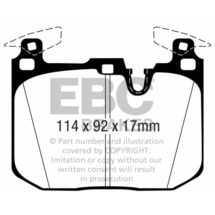 Колодки тормозные DP42360R EBC Yellowstuff BMW передние M4 F82; M3 F80; M2 F87; M-Performance