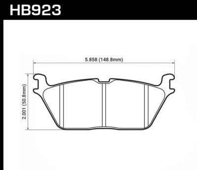 Колодки тормозные HB923Y.706 HAWK LTS задние RAM 1500 2019-&gt;