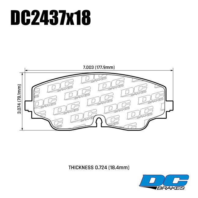 Колодки тормозные DC2437E17 DC brakes Street RT2, перед GOLF VIII; TIGUAN; AUDI S3 8Y; диск 357mm