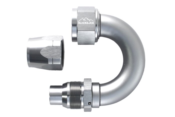 - 16 AN (16AN AN16) фитинг 180°, 20 серия Cutter Style, BLACKROCK LAB A16-180-2Ti