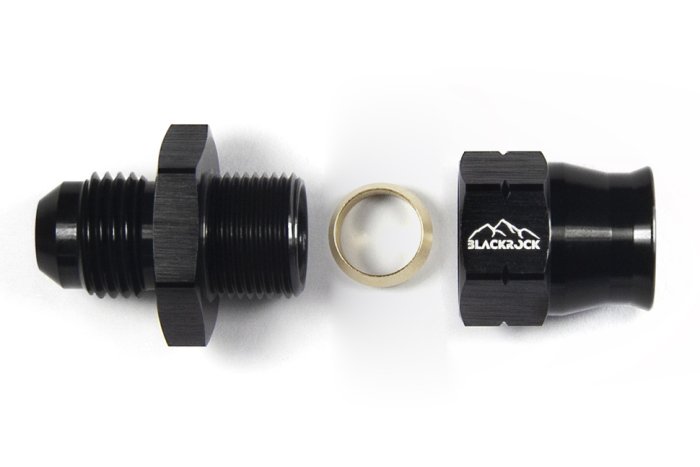 Фитинг AN-06, прямой "папа" Hardline, алюминий, BLACKROCK LAB H06-001-MABK