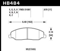 Колодки тормозные HB484D.670 HAWK ER-1