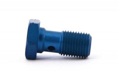 Болт (штуцер) для banjo M10x1 L=20mm алюминий СИНИЙ, Goodridge 992-03-31DBU