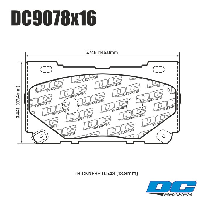 Колодки тормозные DC9078P16 DC Brakes Street STR.S+ перед ZEEKR 001 BREMBO