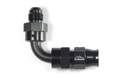 Фитинг AN-06, 90°, &quot;папа&quot; Hardline, алюминий, BLACKROCK LAB H06-090-MABK