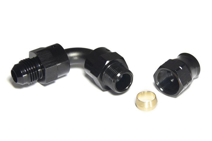 Фитинг AN-06, 90°, "папа" Hardline, алюминий, BLACKROCK LAB H06-090-MABK