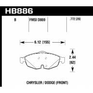 Колодки тормозные HB886B.772 HAWK HPS 5.0 Chrysler Sebring  передние - Колодки тормозные HB886B.772 HAWK HPS 5.0 Chrysler Sebring  передние