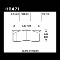 Колодки тормозные HB471B.510 - Колодки тормозные HB471B.510