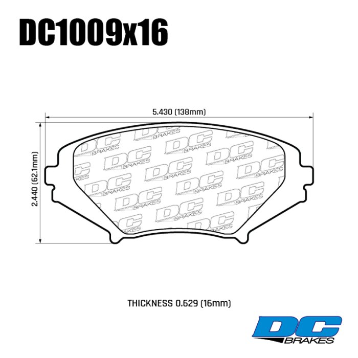 Колодки тормозные DC1009E16 DC Brakes RT.2, Mazda RX-8 передние