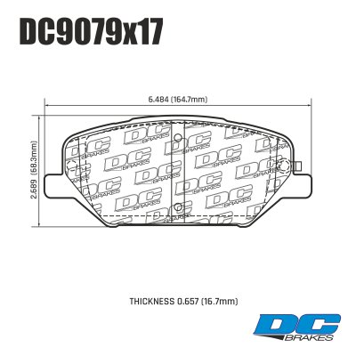 Колодки тормозные DC9079P17 DC Brakes Street STR.S+ перед ZEEKR 001, 009, NOT BREMBO