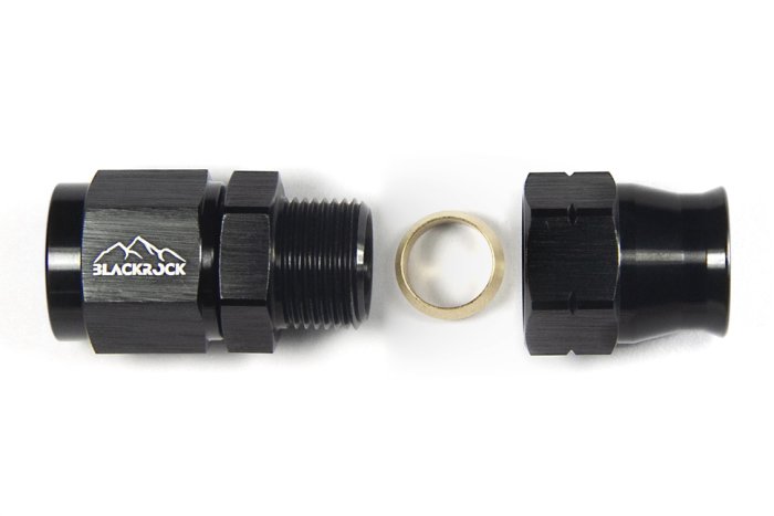 Фитинг AN-06, прямой "мама" Hardline, алюминий, BLACKROCK LAB H06-001-BK