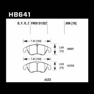 Колодки тормозные HB641N.696 HAWK HP Plus Audi A5, A4 (1LA), Q5 - Колодки тормозные HB641N.696 HAWK HP Plus Audi A5, A4 (1LA), Q5