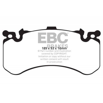 Колодки тормозные DP42158R EBC Yellowstuff DC1575; передние AUDI A6, S6, A7 S7 4G; A8 S8 4H;