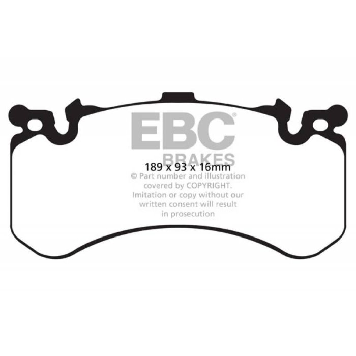 Колодки тормозные DP42158R EBC Yellowstuff DC1575; передние AUDI A6, S6, A7 S7 4G; A8 S8 4H;