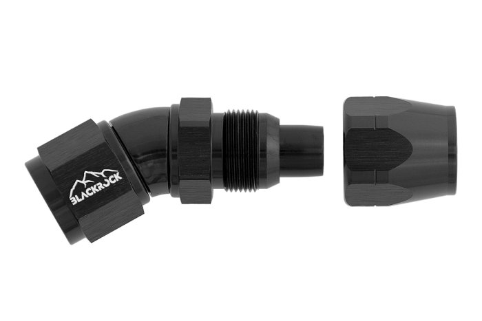 - 10 AN (10AN AN10) фитинг 30°, Full Flow серия BLACKROCK LAB ЧЁРНЫЙ A10-030-3BK