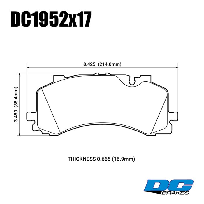 Колодки тормозные DC1952E17 DC Brakes RT.2 перед A6 4A; A7 4K; A8; Q7 4MB; Q8 Akebono 400mm
