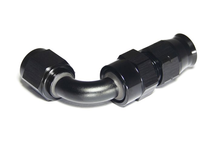 Фитинг AN-06, 90°, "мама" Hardline, алюминий, BLACKROCK LAB H06-090-BK