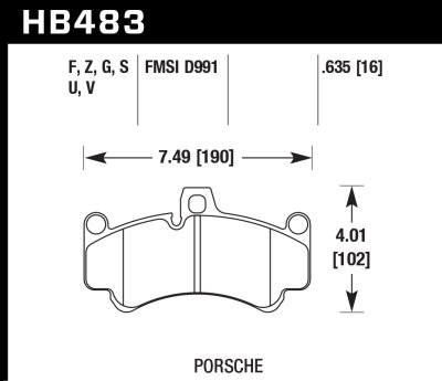 Колодки тормозные HB483B.635