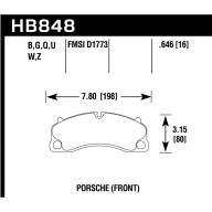 Колодки тормозные HB848N.646  HAWK HP+ перед PORSCHE  911 (991) GT3, GT3 RS; Cayman 718 GT4, GTS; - Колодки тормозные HB848N.646  HAWK HP+ перед PORSCHE  911 (991) GT3, GT3 RS; Cayman 718 GT4, GTS;