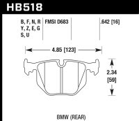 Колодки тормозные HB518D.642 HAWK ER-1