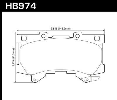 Колодки тормозные HB974Y.704 HAWK LTS передние Toyota LC300; Land Cruiser 300