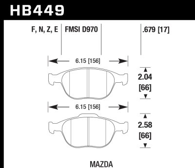 Колодки тормозные HB449N.679 HAWK HP Plus