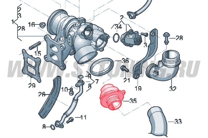 Вставка для удаления рестриктора турбины BLACKROCK LAB VW-TM-0180 VAG Gen3 1.8; 2.0; Golf MK7