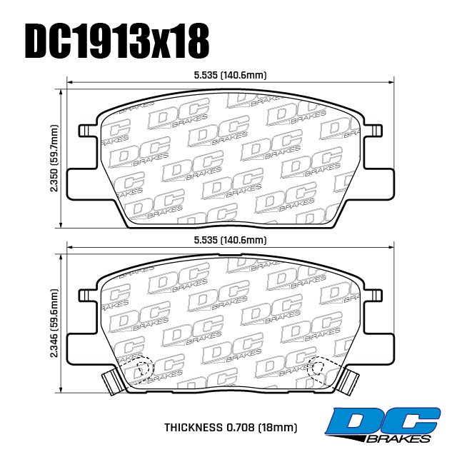Колодки тормозные DC1913P18 DC brakes Street STR.S+, перед CHEVROLET MALIBU 2015-> ; EQUINOX 2017->