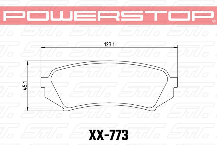 Колодки тормозные 17-773 PowerStop Z17 задние LEXUS LX470 / TOYOTA LC100