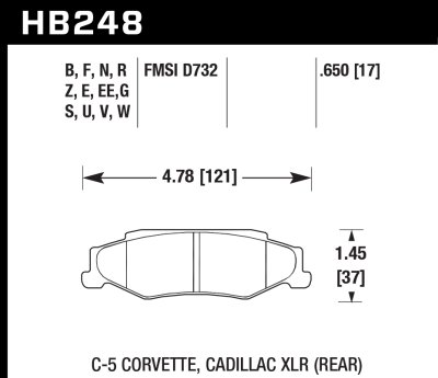 Колодки тормозные HB248B.650 HAWK Street 5.0